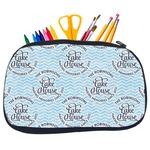 Lake House #2 Neoprene Pencil Case - Medium w/ Name All Over