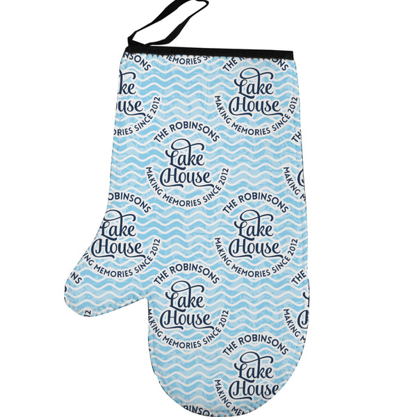 Custom Lake House #2 Left Oven Mitt (Personalized)