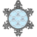 Lake House #2 Vintage Snowflake Ornament (Personalized)