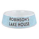 Lake House #2 Plastic Dog Bowl - Large (Personalized)