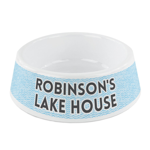 Custom Lake House #2 Plastic Dog Bowl - Small (Personalized)