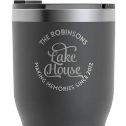 Lake House #2 RTIC Tumbler - Black - Engraved Front & Back (Personalized)