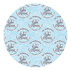 Lake House #2 Round Decal - Small (Personalized)