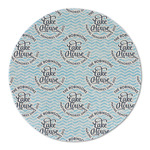 Lake House #2 Round Linen Placemat (Personalized)