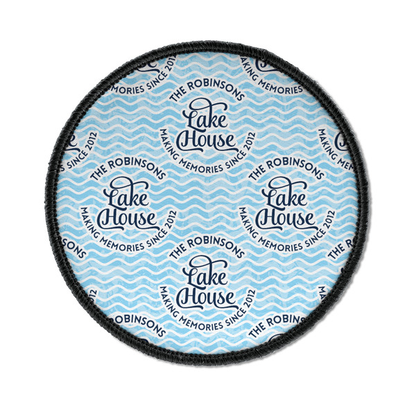 Custom Lake House #2 Iron On Round Patch w/ Name All Over