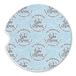 Lake House #2 Sandstone Car Coaster - Single (Personalized)