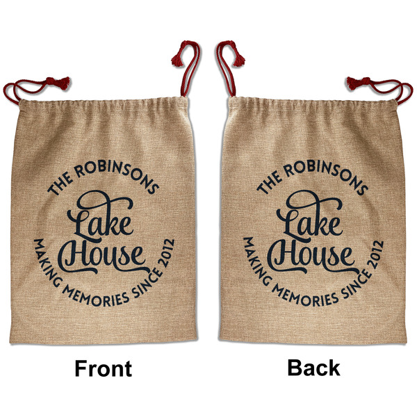 Custom Lake House #2 Santa Sack - Front & Back (Personalized)