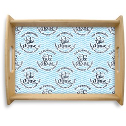 Lake House #2 Natural Wooden Tray - Large (Personalized)
