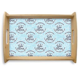 Lake House #2 Natural Wooden Tray - Small (Personalized)
