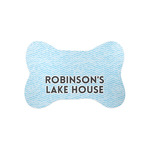 Lake House #2 Bone Shaped Dog Food Mat (Small) (Personalized)