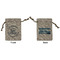 Lake House #2 Small Burlap Gift Bag - Front and Back