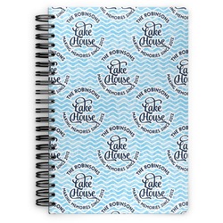 Lake House #2 Spiral Notebook - 7x10 w/ Name All Over