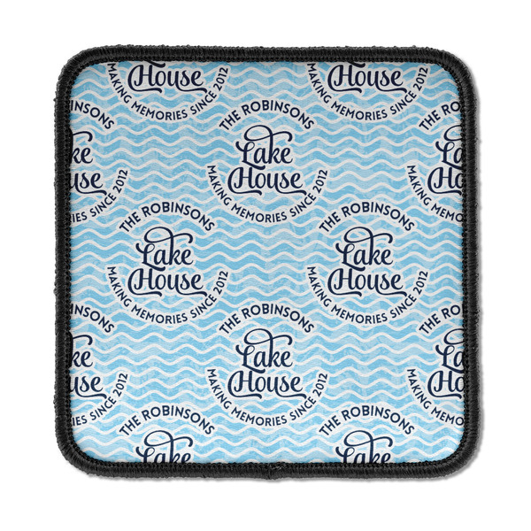 Custom Lake House #2 Iron On Square Patch w/ Name All Over