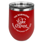 Lake House #2 Stemless Stainless Steel Wine Tumbler - Red - Double Sided (Personalized)