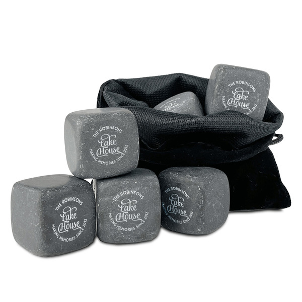 Custom Lake House #2 Whiskey Stone Set - Set of 9 (Personalized)