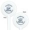 Lake House #2 White Plastic 5.5" Stir Stick - Double Sided - Round - Front & Back