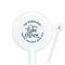 Lake House #2 White Plastic 5.5" Stir Stick - Round - Closeup