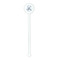 Lake House #2 White Plastic 5.5" Stir Stick - Round - Single Stick