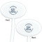 Lake House #2 White Plastic 7" Stir Stick - Double Sided - Oval - Front & Back