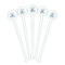 Lake House #2 White Plastic 7" Stir Stick - Round - Fan View