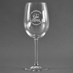 Lake House #2 Wine Glass (Single) (Personalized)