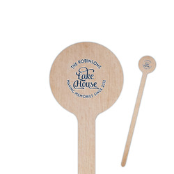 Lake House #2 7.5" Round Wooden Stir Sticks - Single Sided (Personalized)