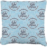 Lake House #2 Faux-Linen Throw Pillow 20" (Personalized)