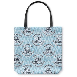 Lake House #2 Canvas Tote Bag - Small - 13"x13" (Personalized)