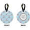 Lake House w/Name & Date Circle Luggage Tag (Front + Back)