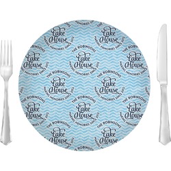 Lake House #2 Glass Lunch / Dinner Plate 10" (Personalized)