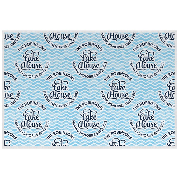 Custom Lake House #2 Laminated Placemat w/ Name All Over