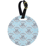 Lake House #2 Plastic Luggage Tag - Round (Personalized)