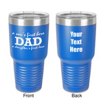 Father's Day Quotes & Sayings 30 oz Stainless Steel Tumbler - Royal Blue - Double-Sided