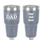 Father's Day Quotes & Sayings 30 oz Stainless Steel Ringneck Tumbler - Grey - Double Sided - Front & Back