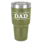 Father's Day Quotes & Sayings 30 oz Stainless Steel Tumbler - Olive - Single-Sided