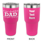 Father's Day Quotes & Sayings 30 oz Stainless Steel Tumbler - Pink - Double Sided