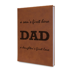 Father's Day Quotes & Sayings Leatherette Journal - Single Sided (Personalized)