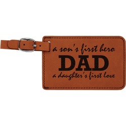 Father's Day Quotes & Sayings Leatherette Luggage Tag (Personalized)