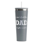 Father's Day Quotes & Sayings RTIC Everyday Tumbler with Straw - 28oz - Grey - Double-Sided