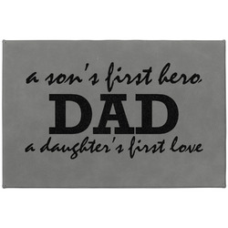 Father's Day Quotes & Sayings Large Gift Box w/ Engraved Leather Lid