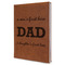 Father's Day Quotes & Sayings Leatherette Journal - Large - Single Sided - Angle View