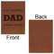 Father's Day Quotes & Sayings Leatherette Journal - Large - Single Sided - Front & Back View