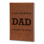 Father's Day Quotes & Sayings Leatherette Journal - Large - Double Sided