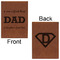 Father's Day Quotes & Sayings Leatherette Journals - Large - Double Sided - Front & Back View