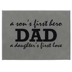 Father's Day Quotes & Sayings Medium Gift Box w/ Engraved Leather Lid