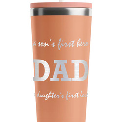 Father's Day Quotes & Sayings RTIC Everyday Tumbler with Straw - 28oz - Peach - Single-Sided