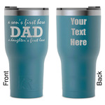 Father's Day Quotes & Sayings RTIC Tumbler - Dark Teal - Laser Engraved - Double-Sided