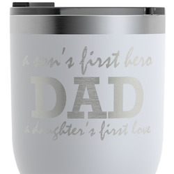 Father's Day Quotes & Sayings RTIC Tumbler - White - Engraved Front & Back (Personalized)
