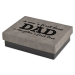 Father's Day Quotes & Sayings Small Gift Box w/ Engraved Leather Lid