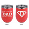 Father's Day Quotes & Sayings Stainless Wine Tumblers - Coral - Double Sided - Approval